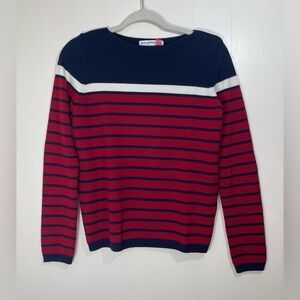 Ines de la Fressange X Uniqlo Paris 100% Wool Striped Pullover Sweater Size S